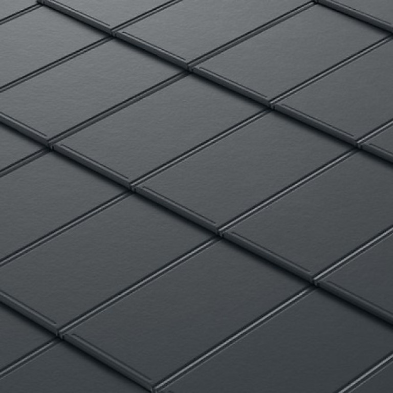 Композитна черепиця Metrotile I-Panel Матове деревне вугілля