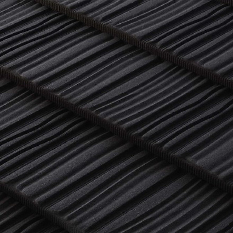 Композитная черепица Metrotile Woodshake Coal Black