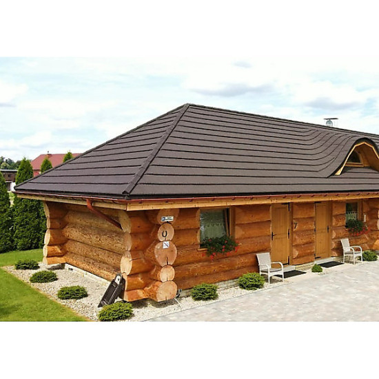 Композитная черепица Metrotile Woodshake Coffee