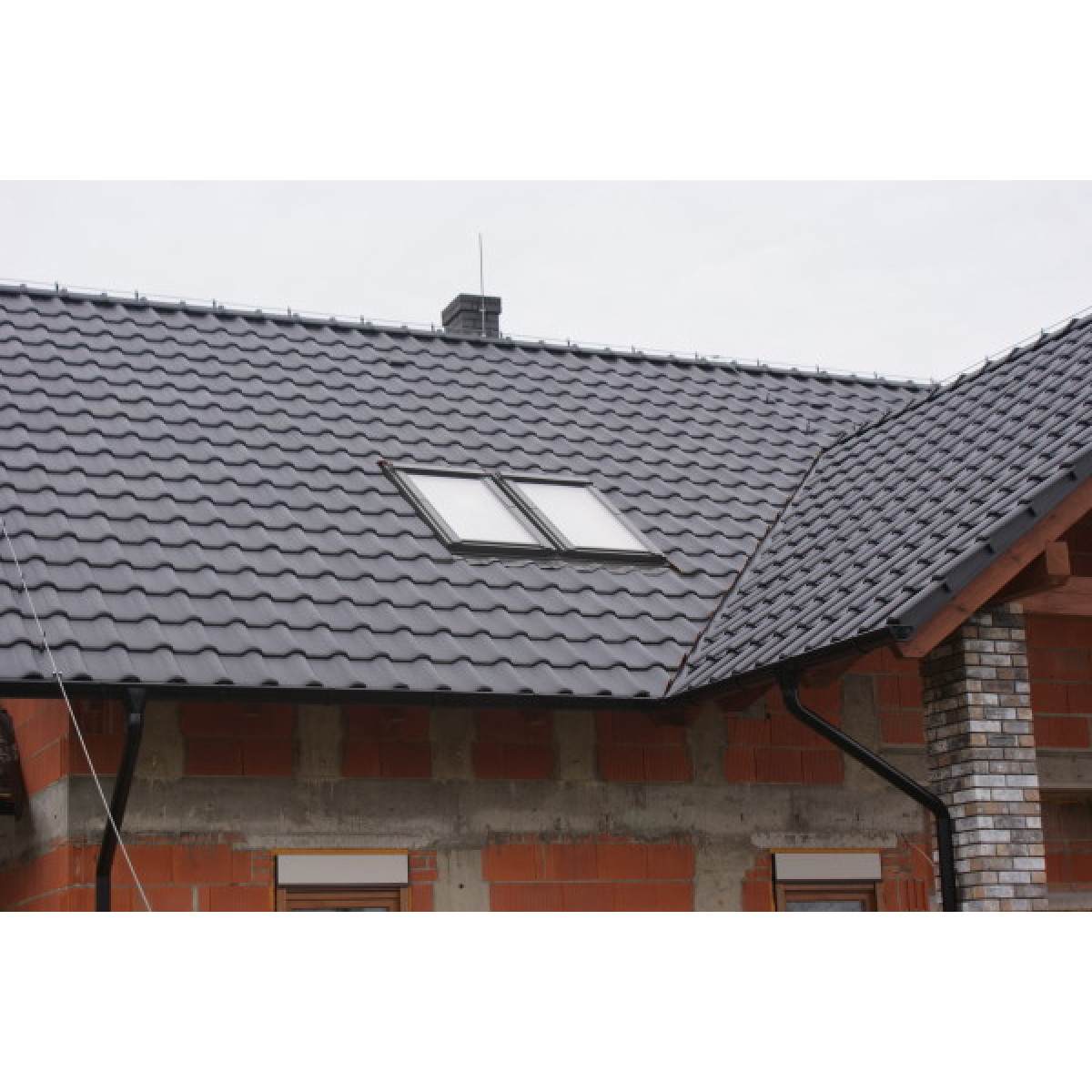 Керамическая черепица Braas Rubin 9V Германия Антрацит