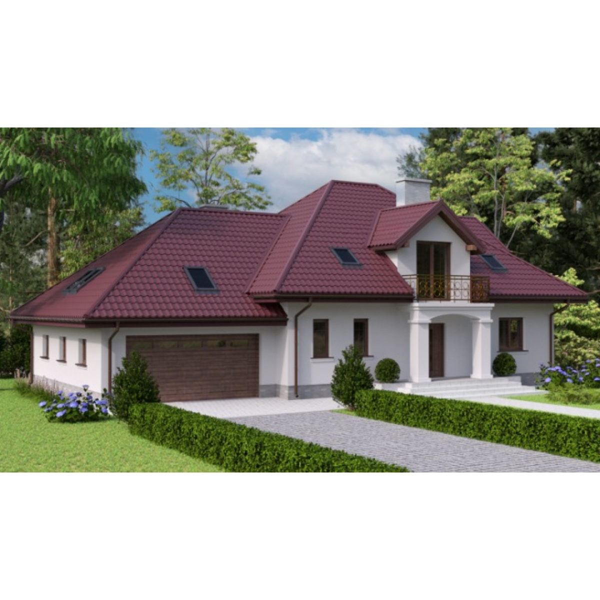 Металлочерепица Tile Модерн Словакия 0,45 мм RAL 3009 вишневый