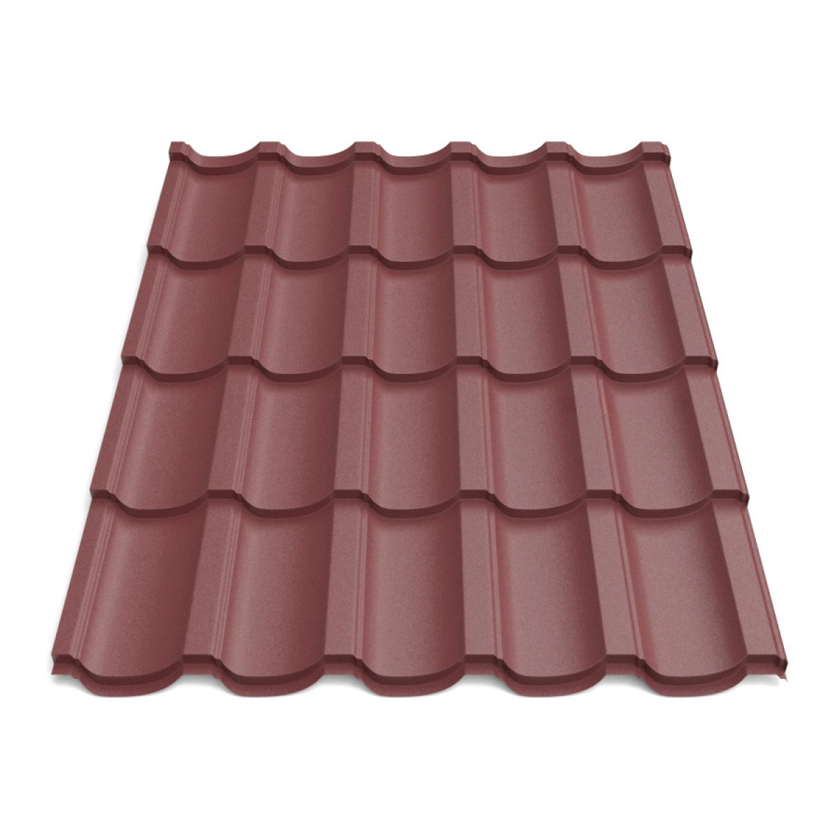 Металлочерепица Tile Модерн Словакия 0,45 мм RAL 3005 красный