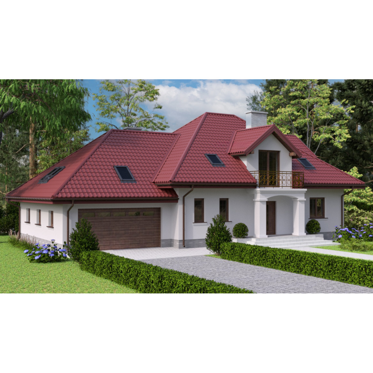 Металлочерепица Tile Модерн Словакия 0,45 мм RAL 3005 красный