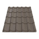 Металлочерепица Tile Ретро Германия 0,5 мм RAL 8019 темно-коричневый