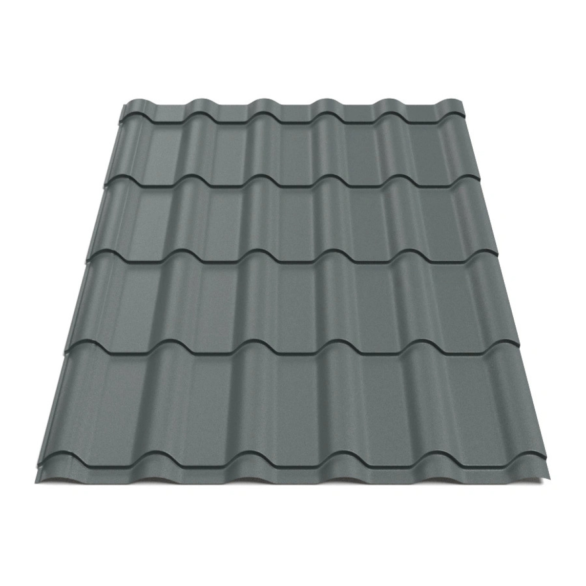 Металлочерепица Tile Ретро Украина 0,45 мм RAL 7016 графит