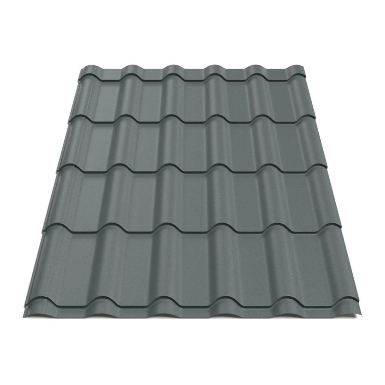 Металлочерепица Tile Ретро Украина 0,45 мм RAL 7016 графит