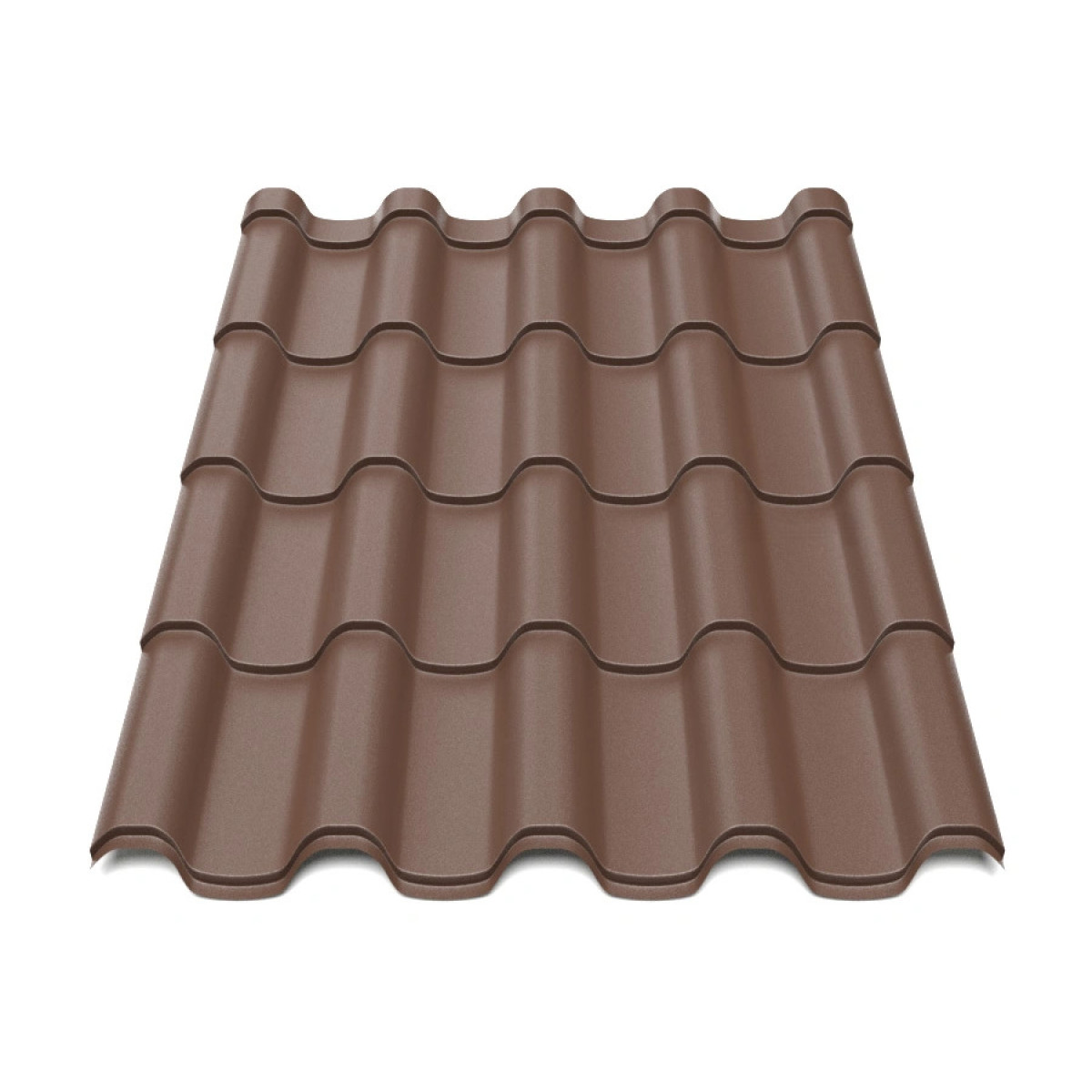 Металлочерепица Tile Премиум Индия 0,39 мм RAL 8017 шоколадно-коричневый