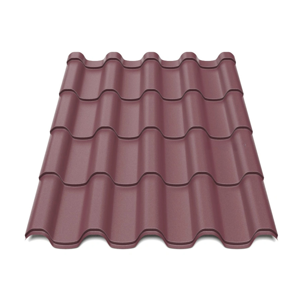 Металлочерепица Tile Премиум Индия 0,39 мм RAL 3009 вишневый