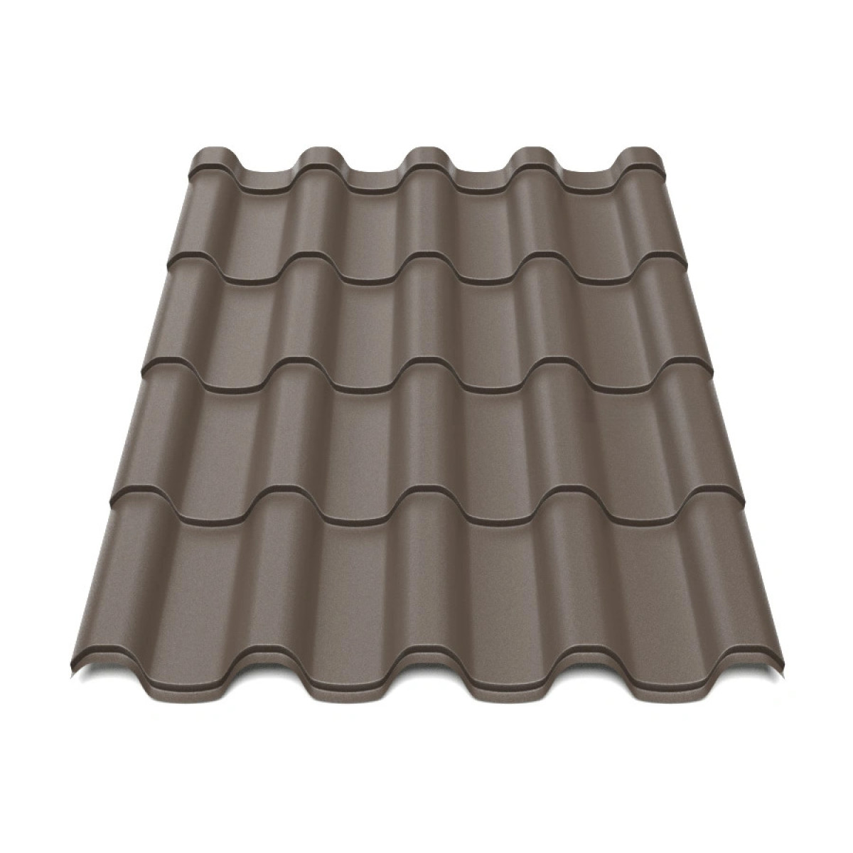 Металлочерепица Tile Премиум Украина 0,45 мм RAL 8019 темно-коричневый