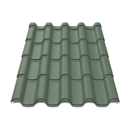 Металлочерепица Tile Премиум Германия 0,5 мм RAL 6005 зеленый