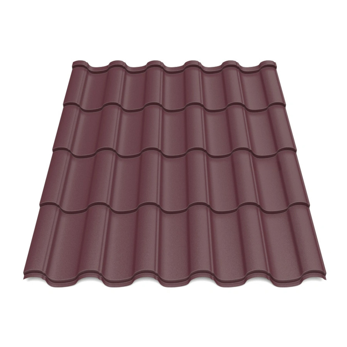 Металлочерепица Tile Элегант Словакия 0,45 мм RAL 3009 вишневый