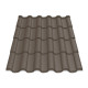 Металлочерепица Tile Элегант Словакия 0,45 мм RAL 8019 темно-коричневый