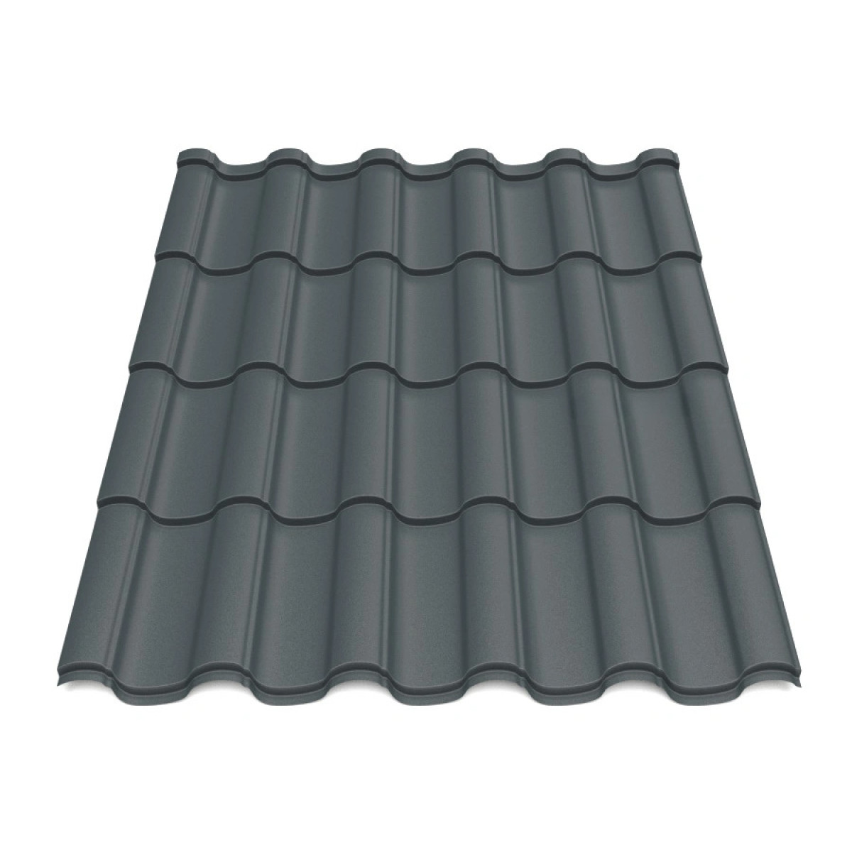 Металлочерепица Tile Элегант Индия 0,43 мм RAL 7016 графит