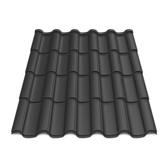 Металлочерепица Tile Элегант Словакия 0,5 мм RAL 9005 черный
