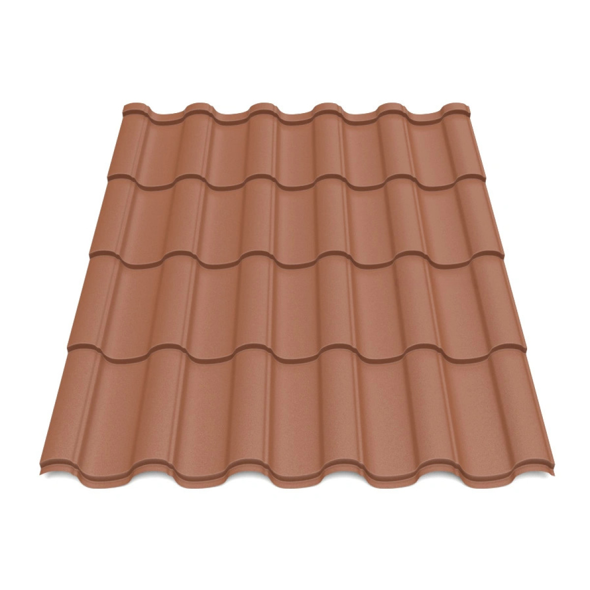 Металлочерепица Tile Элегант Польша 0,5 мм RAL 8004 кирпичный