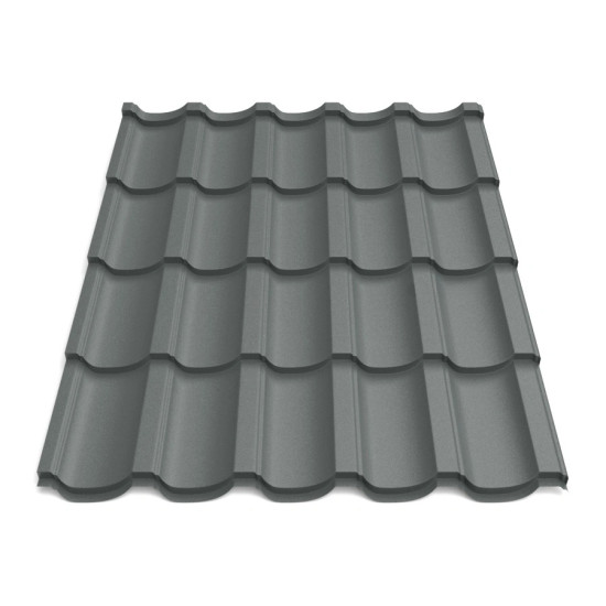 Металлочерепица Tile Модерн Украина 0,45 мм RAL 7024 серый