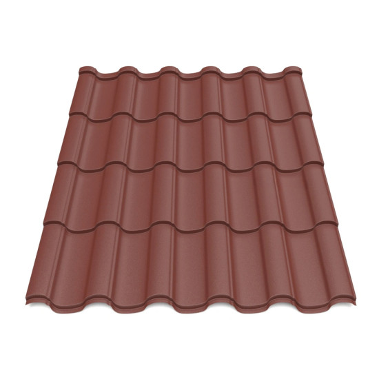 Металлочерепица Tile Элегант Словакия 0,45 мм RAL 3005 красный