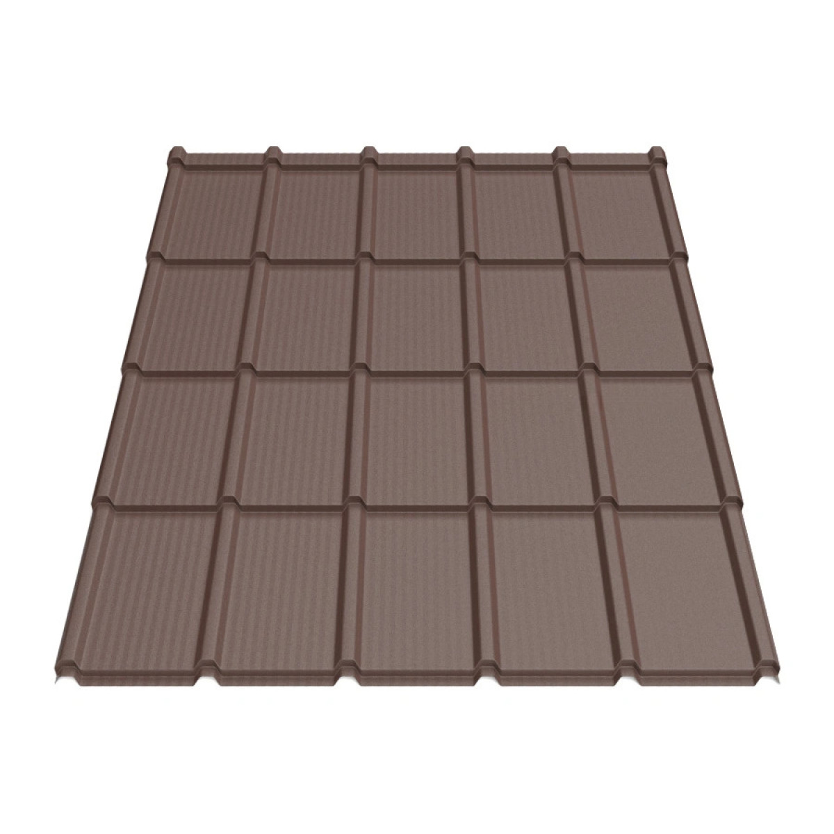 Металлочерепица Tile Элит «волна» Индия 0,43 мм RAL 8017 шоколадно-коричневый