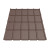 Металлочерепица Tile Элит «волна» Индия 0,43 мм RAL 8017 шоколадно-коричневый