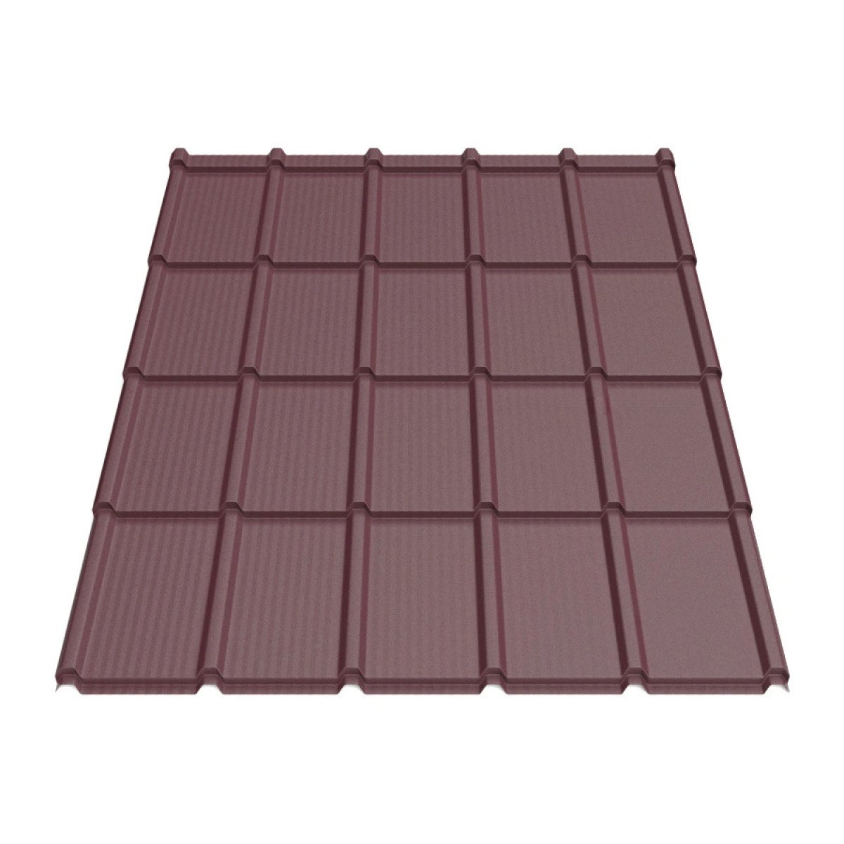 Металлочерепица Tile Элит «волна» Словакия 0,45 мм RAL 3009 вишневый