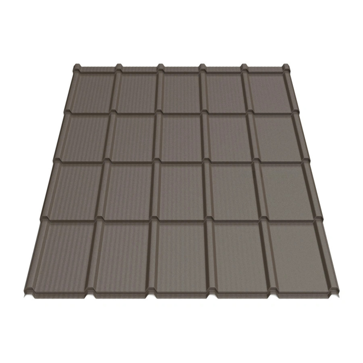 Металлочерепица Tile Элит «волна» Германия 0,5 мм RAL 8019 темно-коричневый