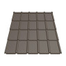 Металлочерепица Tile Элит «волна» Германия 0,5 мм RAL 8019 темно-коричневый