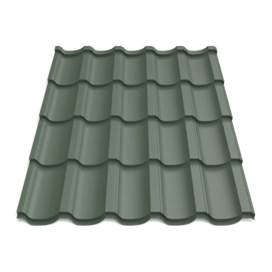 Металлочерепица Tile Модерн Индия 0,43 мм RAL 6005 зеленый