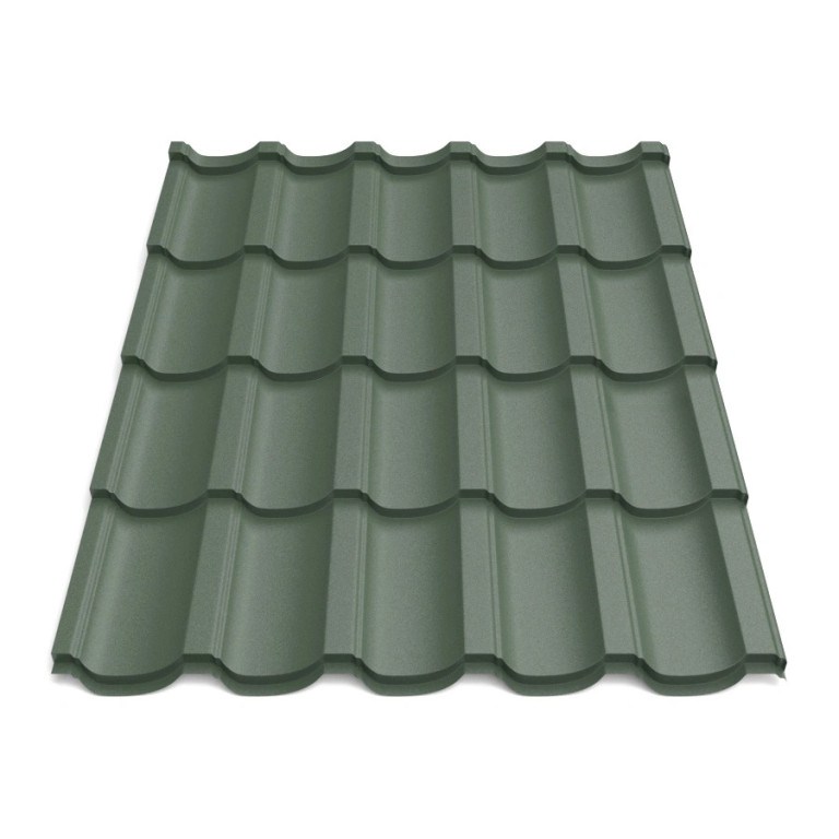 Металлочерепица Tile Модерн Индия 0,43 мм RAL 6005 зеленый