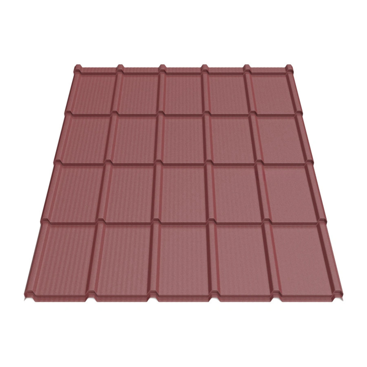Металлочерепица Tile Элит «волна» Словакия 0,45 мм RAL 3005 красный