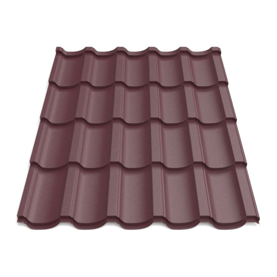 Металлочерепица Tile Модерн Словакия 0,45 мм RAL 3009 вишневый