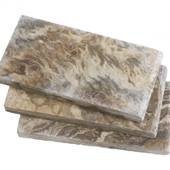 Плитка из травертина Da Vinci Silver Brushed