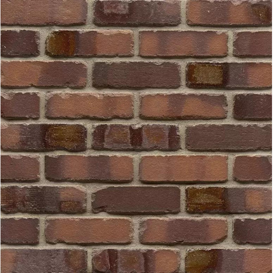Клинкерный кирпич Muhr № 04 KSG Rotbraun Bunt Kohle Spezial Gerumpelt