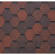 Битумная черепица Tegola Eco Roof Hexagonal Shaded Red