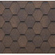 Битумная черепица Tegola Eco Roof Hexagonal Mixed Brown