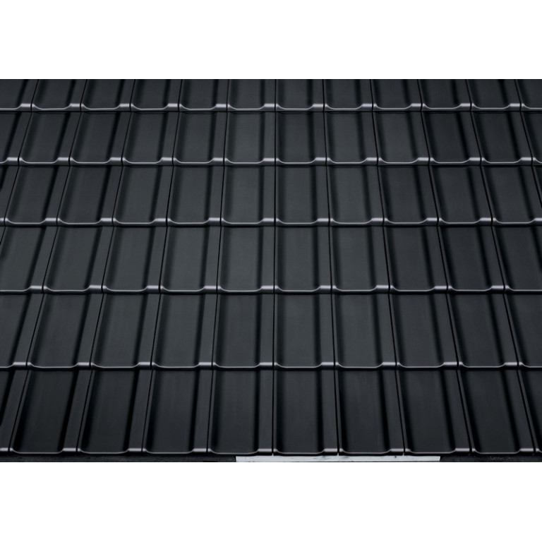 Керамическая черепица Braas Topaz 11V Иссиня Черный (Глазурь)