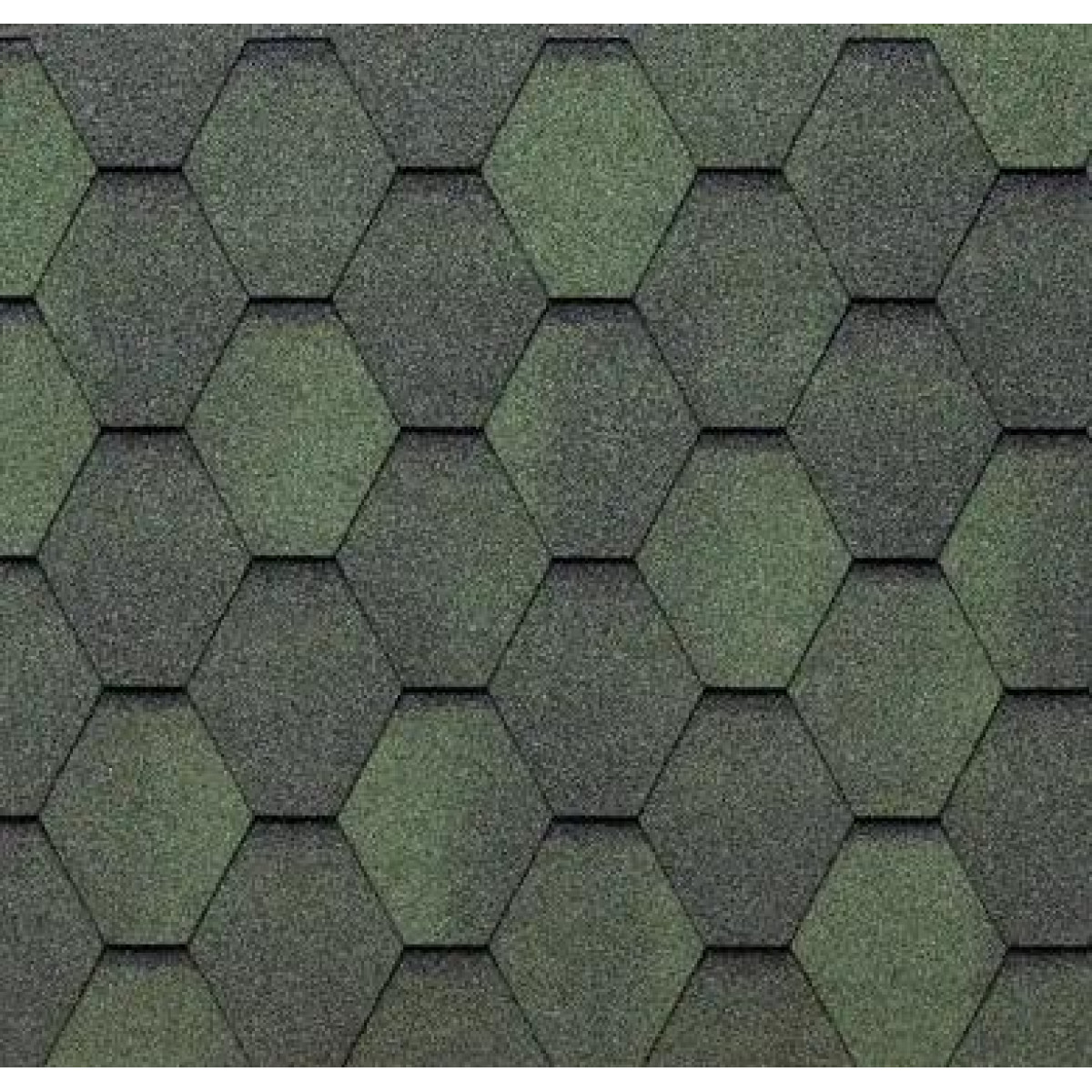 Битумная черепица Tegola Eco Roof Hexagonal Mixed Green