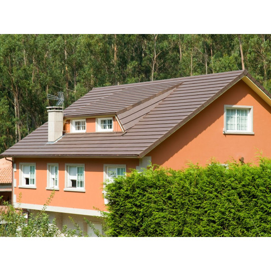 Керамическая черепица Cobert Logica Plana коричневый