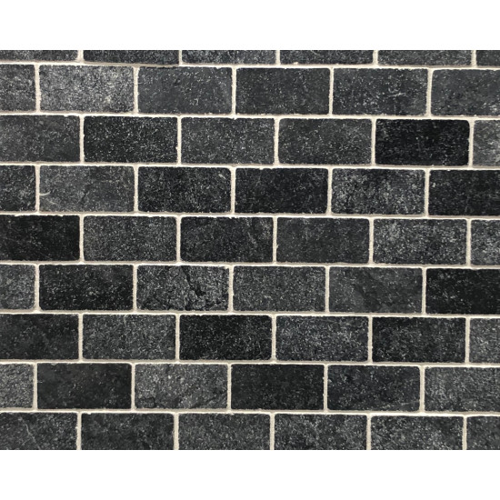 Мрамор Black Marble Tumbled Dark 1*7.5*15 см