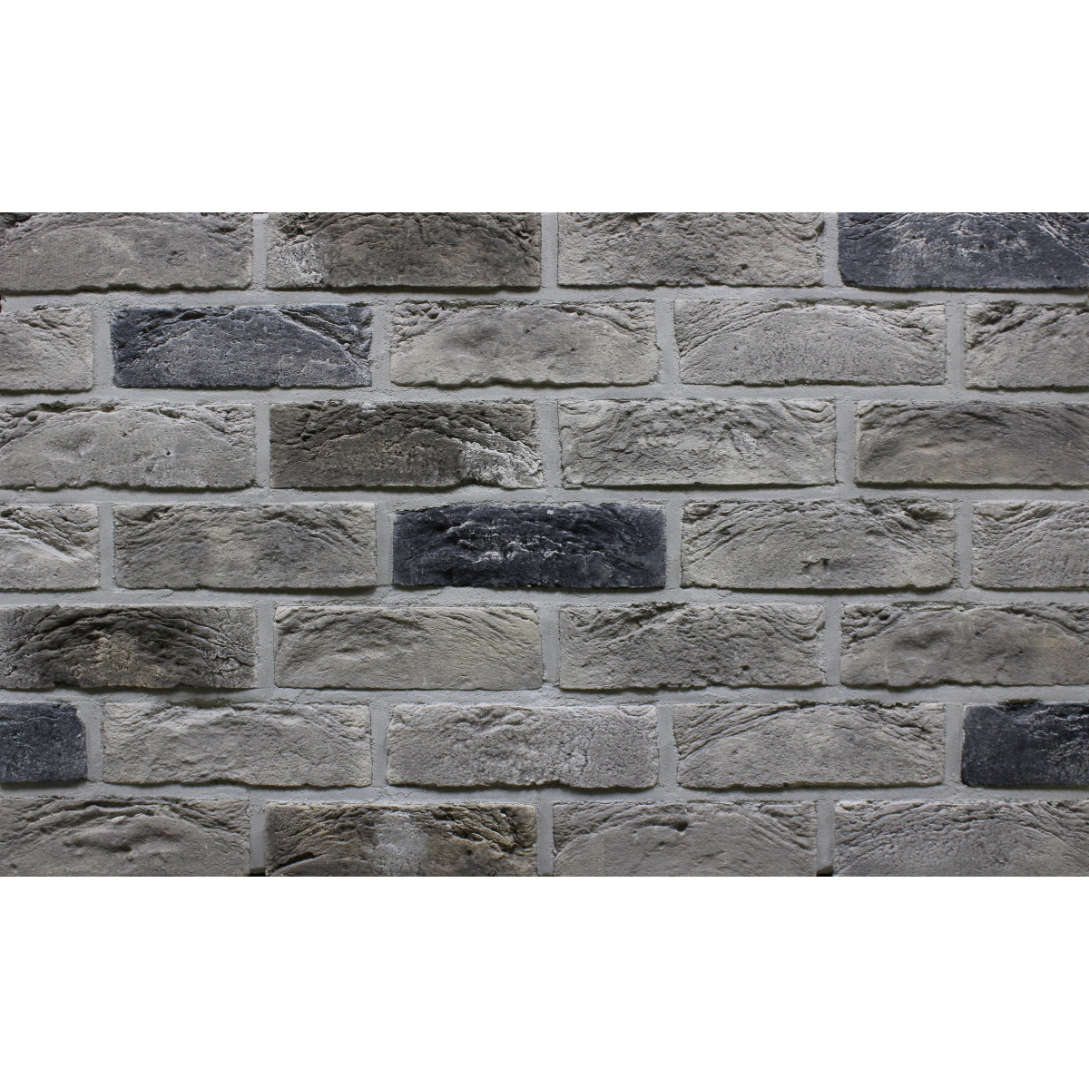 Фасадна плитка Loft Brick Квебек Сірий з підпалом 210x65 мм