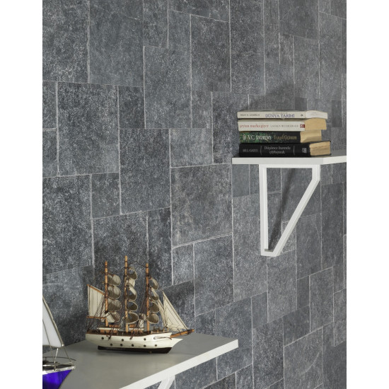 Мрамор Black Marble Tumbled French Pattern