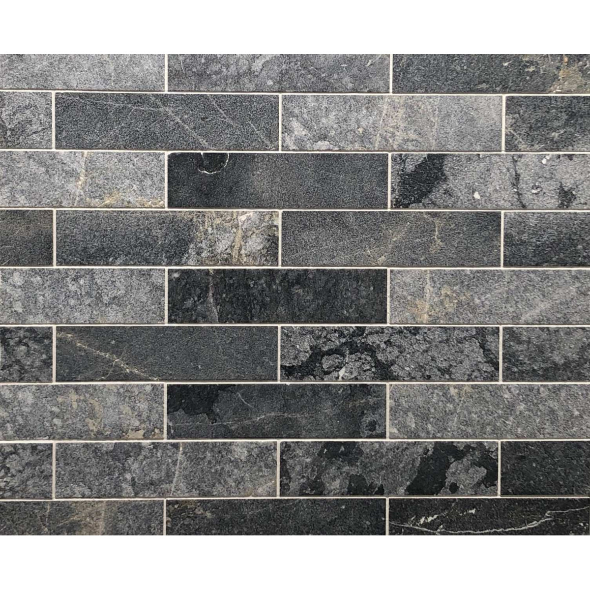 Мрамор Black Marble Sanblasted&Brushed Face  1*7.5*30 см
