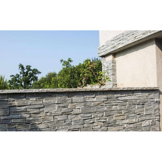 Фасадная панель из камня B&B Scaglia Grey 900