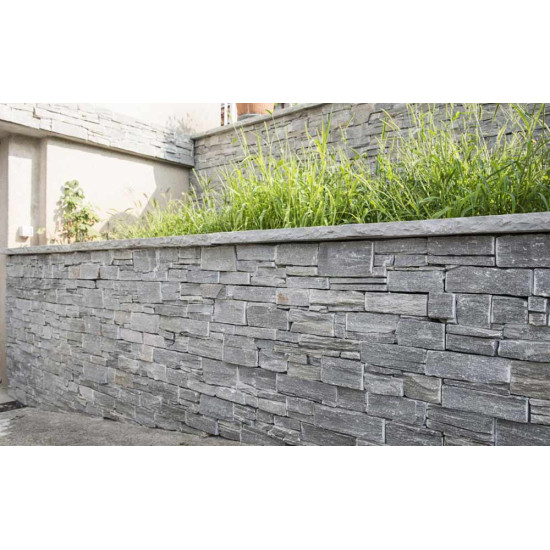 Фасадная панель из камня B&B Scaglia Grey 900