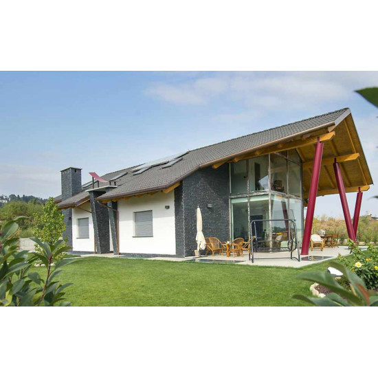 Фасадная панель из камня B&B Scaglia Nera 1100