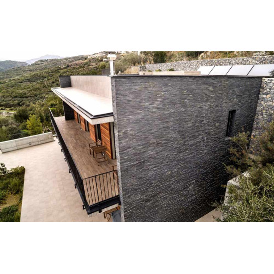 Фасадная панель из камня B&B Scaglia Nera 1100
