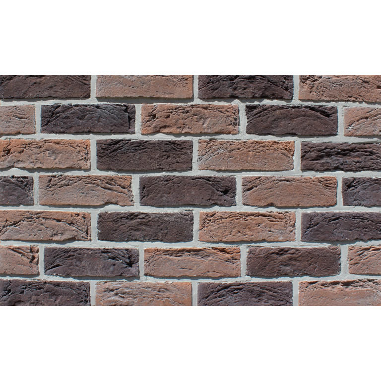 Фасадная плитка Loft Brick Саппоро Красно-коричневый с подпалами 210x65 мм