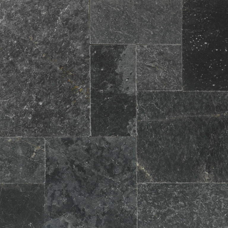 Мрамор Black Tumbled Indigo French Pattern