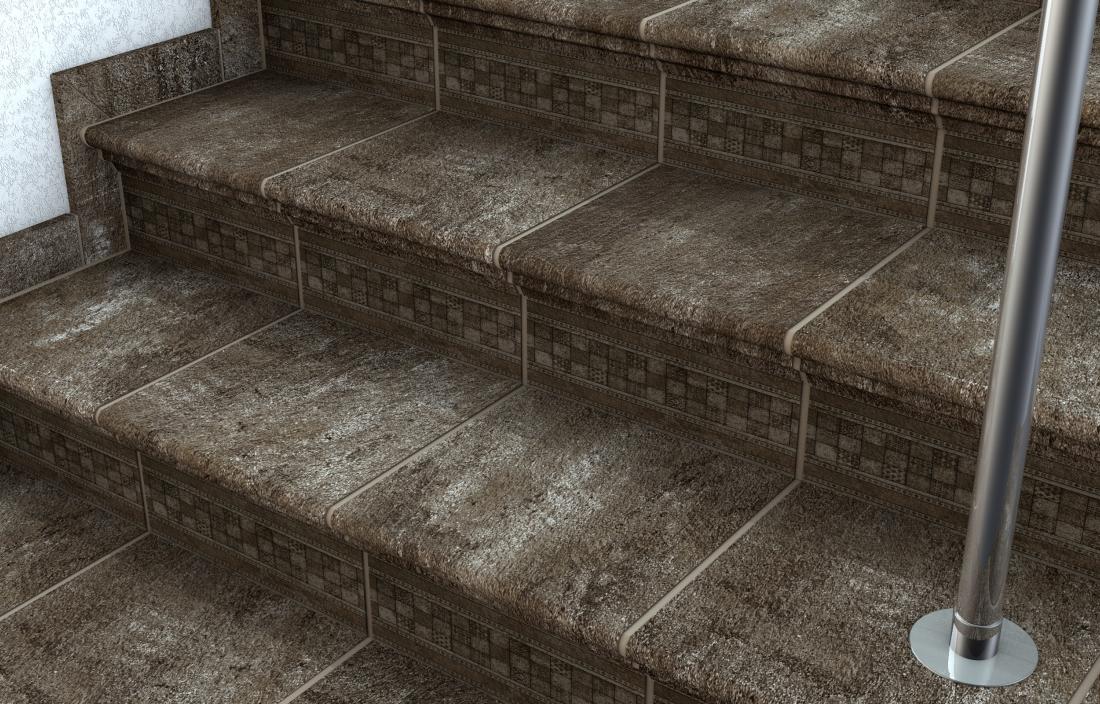 Клинкерная плитка Lexa Keramik Marburg Braun для ступеней, вид сверху